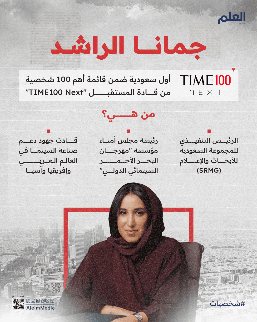 إنفوجرافيك| جمانا الراشد.. أول سعودية في قائمة TIME لقادة المستقبل ...